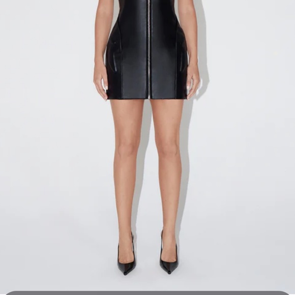 KHY Faux Leather Mini Dress - Picture 4 of 4